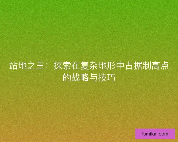 站地之王：探索在复杂地形中占据制高点的战略与技巧
