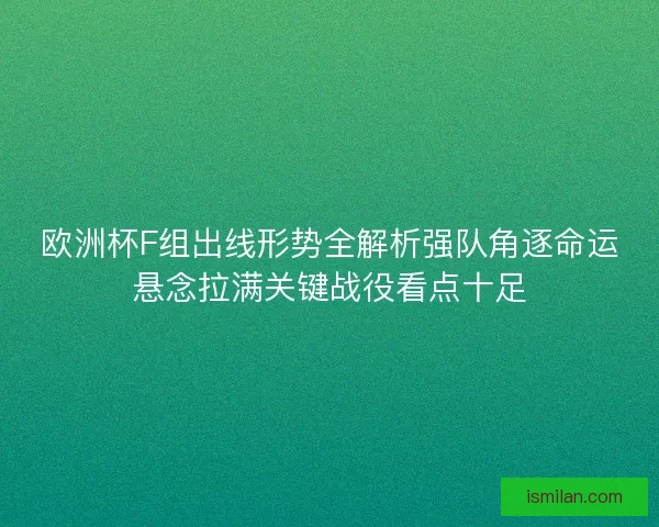 欧洲杯F组出线形势全解析强队角逐命运悬念拉满关键战役看点十足 欧洲杯F组出线形势全解析强队角逐命运悬念拉满关键战役看点十足